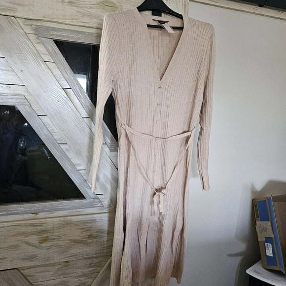 Victoria's Secret Light Pink Long Open-Front Cardigan Sweater Dress Size XL NWT - Picture 5 of 9